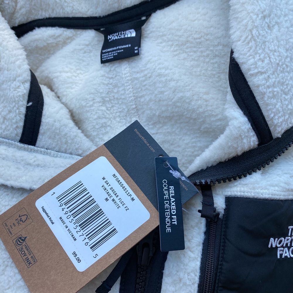 North Face Womens Fleece Full Zip Jacket Bay Break - Picture 7 of 7
